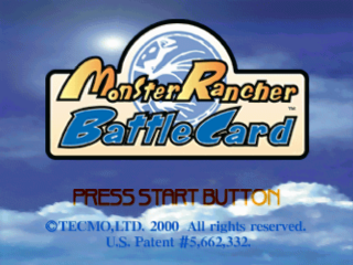Monster Rancher Battle Card 2 title screen for Playstation